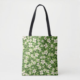 Bolsa Tote Floral Botânico Verde-Verde-Na moda elegante