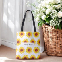 Floral Branco Amarelo Sunflower