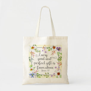 Bolsa Tote Floral branco cada bom e presente perfeito