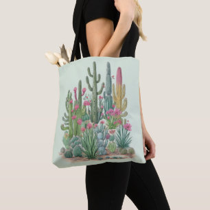 Bolsa Tote Floral Cactus