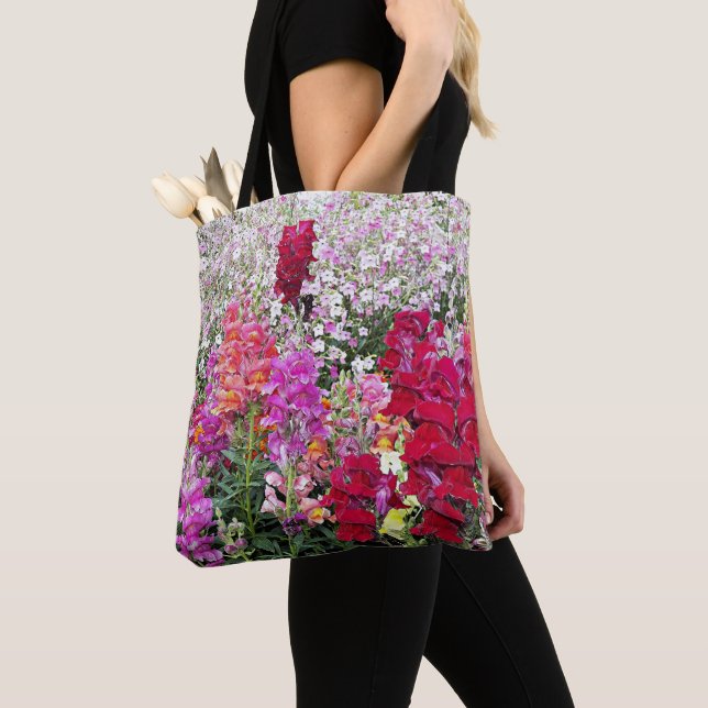 Bolsa Tote Floral Colorida do Jardim Snapdragon (Close Up)