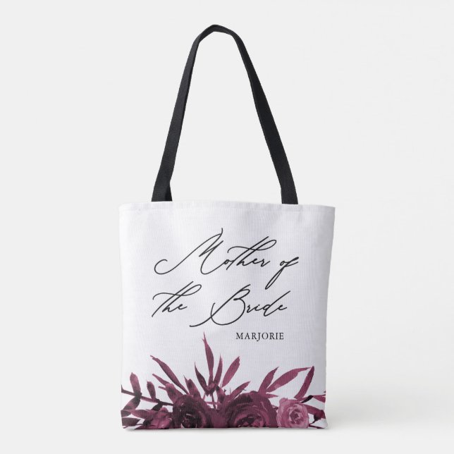 Bolsa Tote Floral com a Mãe do Escrito Bride (Verso)