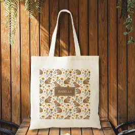 Bolsa Tote Floral de Capivara Fofa