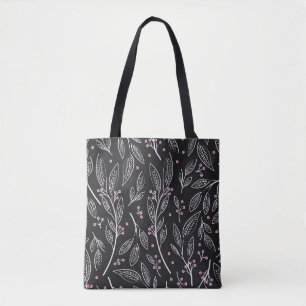 Bolsa Tote Floral Desenho Da Mão: Design sem costura