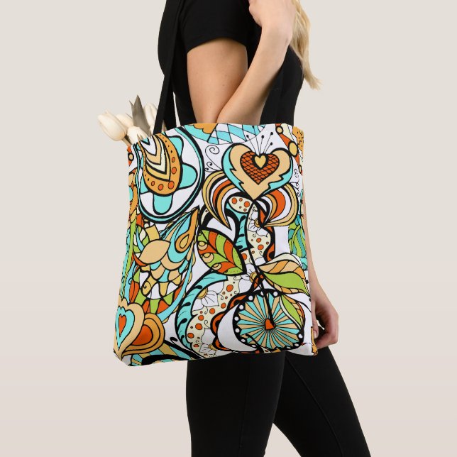 Bolsa Tote Floral E Sem Glamor Moderno (Close Up)