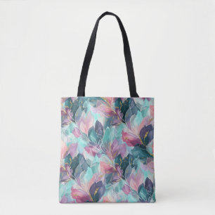 Bolsa Tote Floral em Tom de Joia