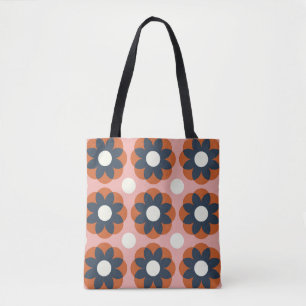 Bolsa Tote Floral escandinavo: Design de colheita sem costura