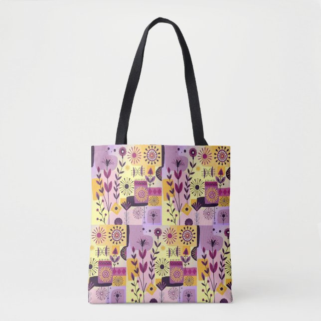 Bolsa Tote Floral graffiti (Frente)