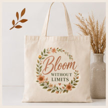 Floral Gráfico em Tela Bloom sem Limites