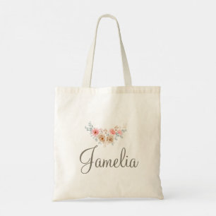 Bolsa Tote Floral Jardim de Rosas Personalizável