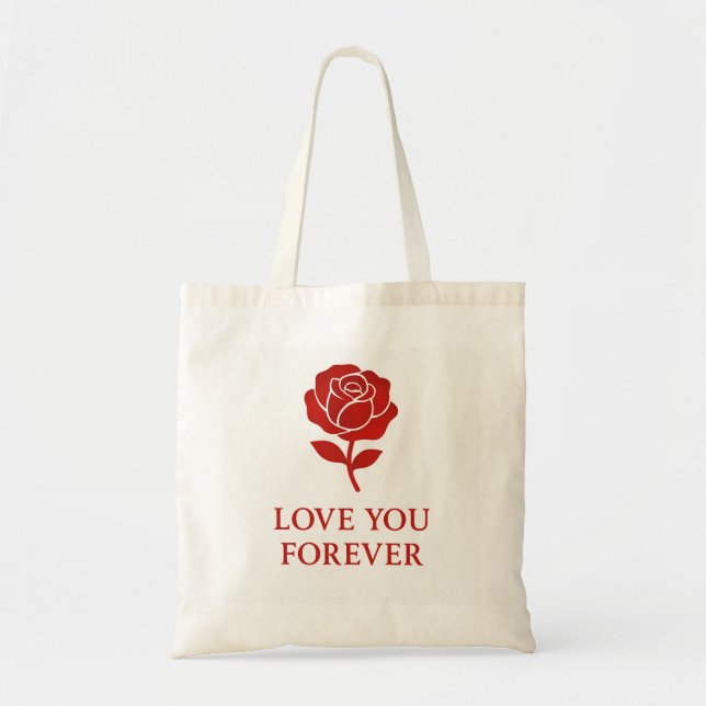 Bolsa Tote Floral Love Symbol Forever Valentine Romantic (Frente)