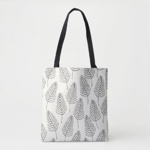 Bolsa Tote Floral Natural: Abstrato White Vintage