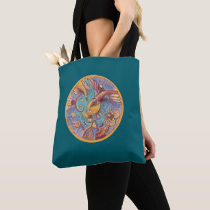 Bolsa Tote floral ornamental