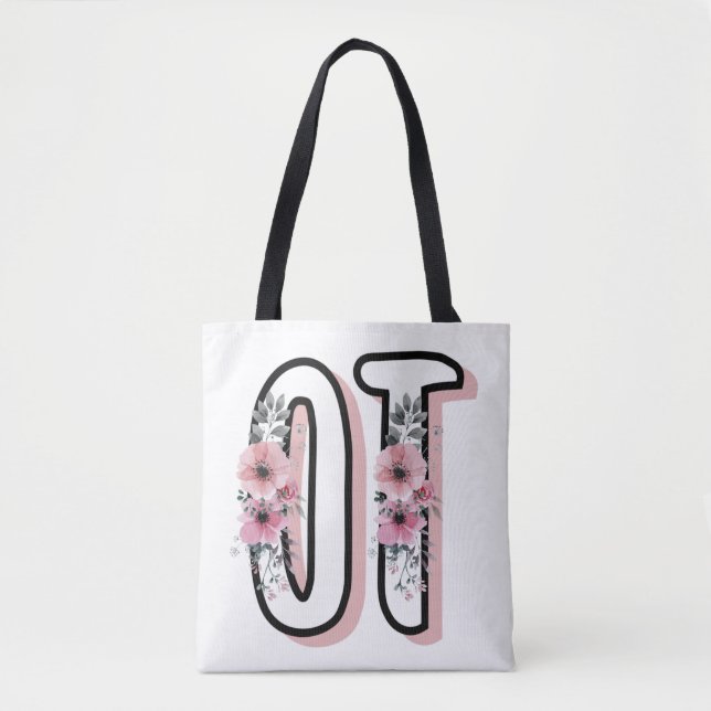 Bolsa Tote Floral OT | Terapêutica Ocupacional Presentes (Frente)