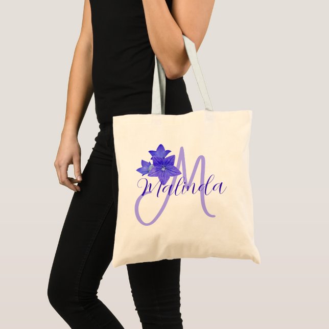 Bolsa Tote Floral Personalizado (Frente (produto))