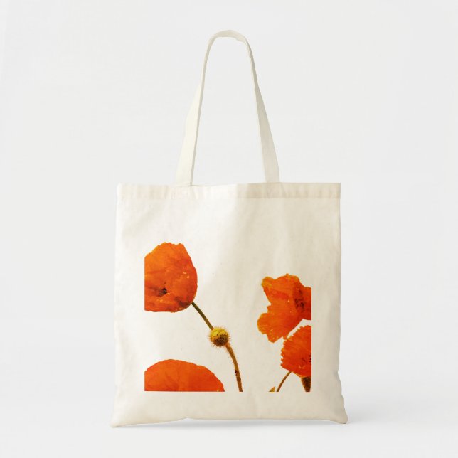 Bolsa Tote Floral Poppy Fllower Bridesmaid Dift Favor Casamen (Frente)