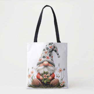 Bolsa Tote Floral Primavera Gnomo
