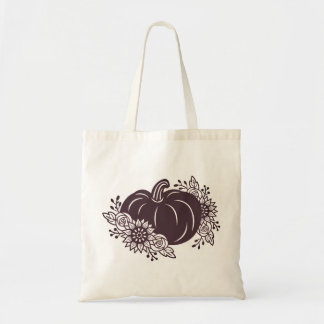 Bolsa Tote Floral Pumpkin Tote Bag