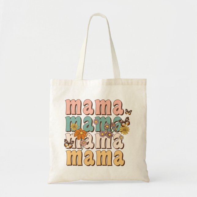 Bolsa Tote Floral Retro Mama (Frente)