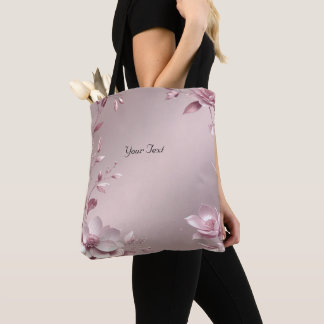 Bolsa Tote Floral Rosa Delicada