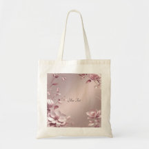 Bolsa Tote Floral Rosa Delicada
