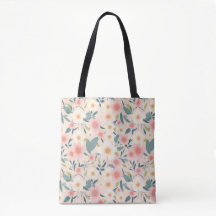 Bolsa Tote Floral Rosa - Sobre o Ombro