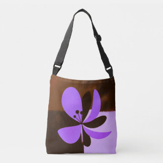 Bolsa Tote Floral Roxa – Design de Flor Moderno e
