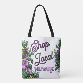 Bolsa Tote Floral Shop local, city