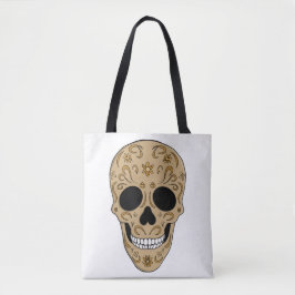 Bolsa Tote Floral Sugar Skull Dia de los Muertos