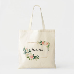 Bolsa Tote Floral Tote Bag Bridesmaid personalizado