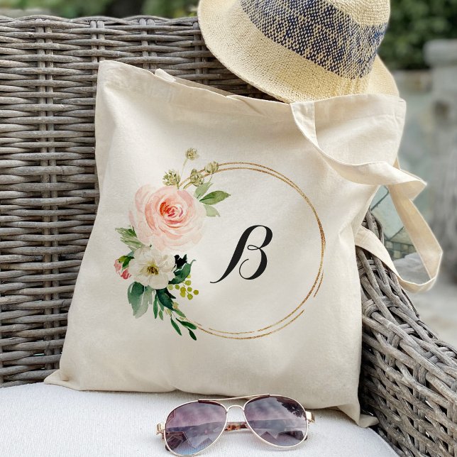 Bolsa Tote Floral Tote Bag Bridesmaid personalizado (Criador carregado)