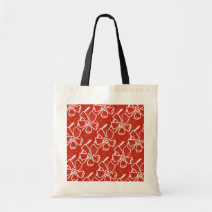 Bolsa Tote Floral Tote Bag "Red Vinca"