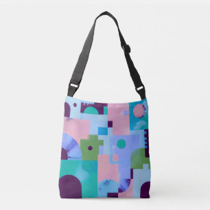 Bolsa Tote Floral Tropical de Verão – Azul e Rosa 