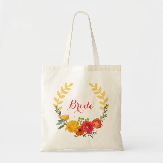 Bolsa Tote Floral Wreath Colorida (Frente)