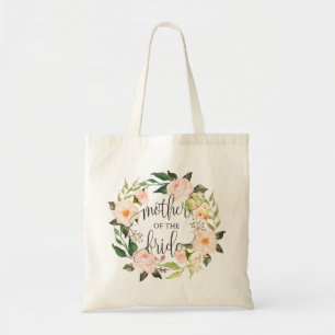 Bolsa Tote Floral Wreath, Mãe da Noiva, Caligrafia-2
