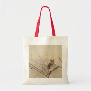Bolsa Tote Flores adiantadas da ameixa por Nishimura Goun,