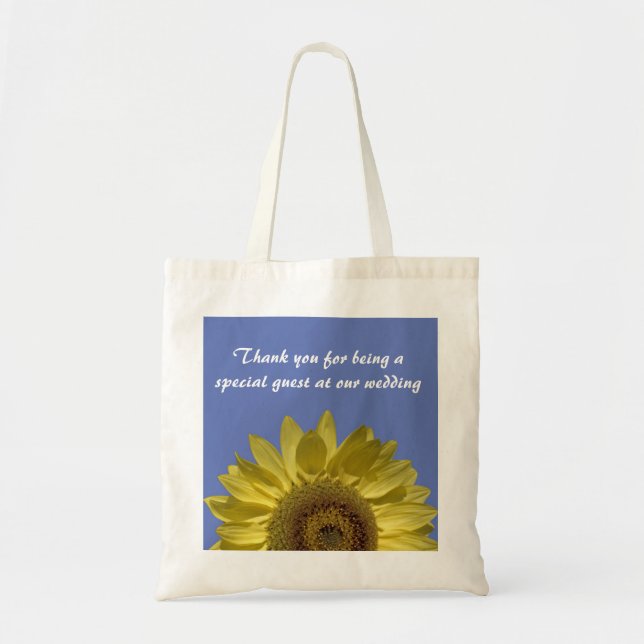 Bolsa Tote Flores amarelas brilhantes obrigado você (Frente)