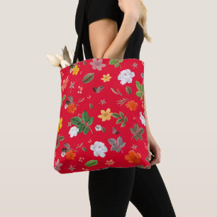 Bolsa Tote Flores Amarelas e Rosas Brancas 13