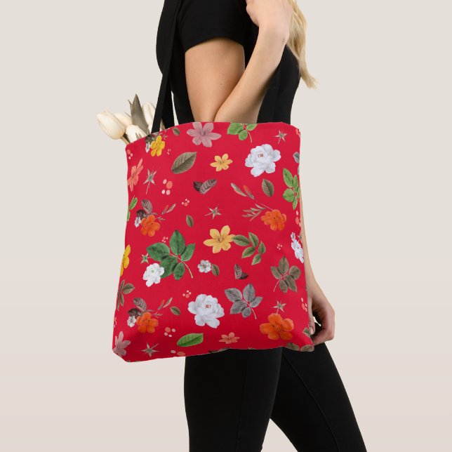 Bolsa Tote Flores Amarelas e Rosas Brancas 13 (Close Up)