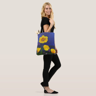 Bolsa Tote Flores amarelas em uma estampa geral