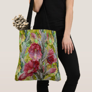 BOLSA TOTE FLORES AMARELAS VERMELHAS FLORES AMARELAS FLORES F