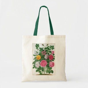 Bolsa Tote Flores Antigas em Flor, Rosas de Jardim da Primave