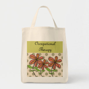 Bolsa Tote Flores artísticas da sacola da terapia ocupaciona