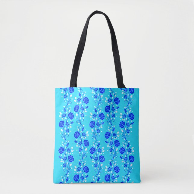 Bolsa Tote Flores Azuis (Frente)