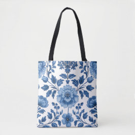 Bolsa Tote Flores azuis