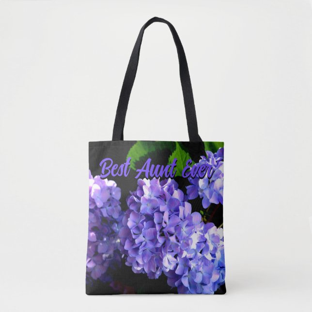 Bolsa Tote Flores azuis roxas-do-mato (Frente)