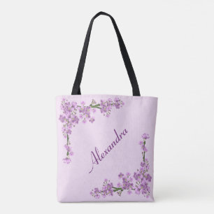 Bolsa Tote Flores bonito de Cereja Rosa