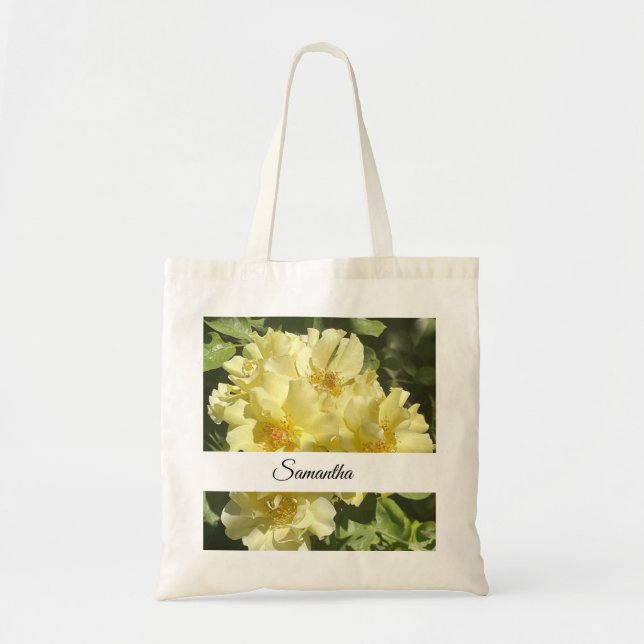 Bolsa Tote Flores Botânicas Amarelas (Frente)