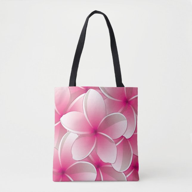 Bolsa Tote Flores Brilhantes Frangipani/ Plumeria (Frente)