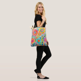 Bolsa Tote Flores Caprichosas
